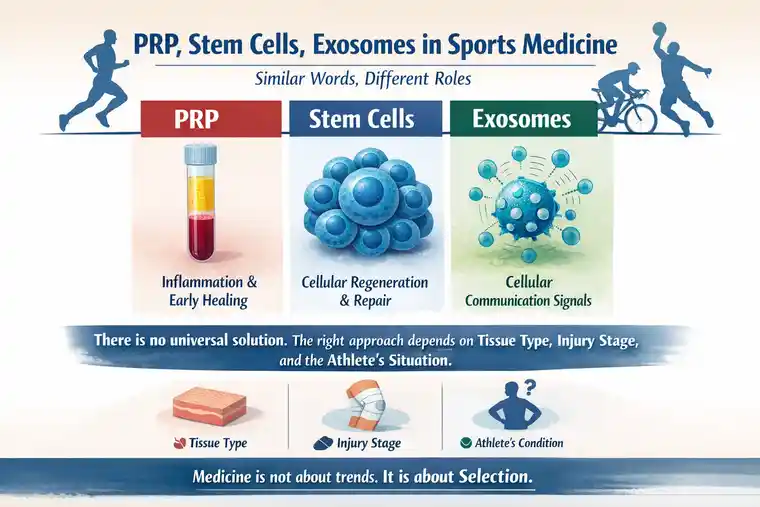 PRP، الخلايا الجذعية، الإكسوسومات في الطب الرياضي اسطنبول تركيا