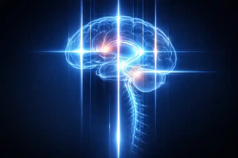 High contrast abstract illustration representing MRI based diagnostic assessment in multiple sclerosis