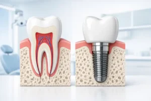 Endodoncia frente a implante dental: cuándo es mejor optar por conservar el diente natural