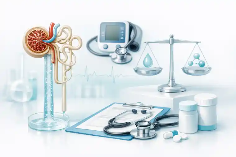 Medical illustration showing how CKD may be slowed before kidney failure through early intervention