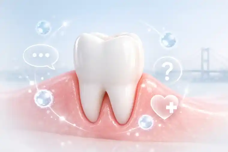 FAQs about exosome therapy for periodontitis and gum regeneration with subtle Bosphorus Bridge background