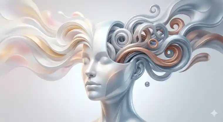 Does mindset matter in skin rejuvenation shown as an artistic open-head thought and expectation concept