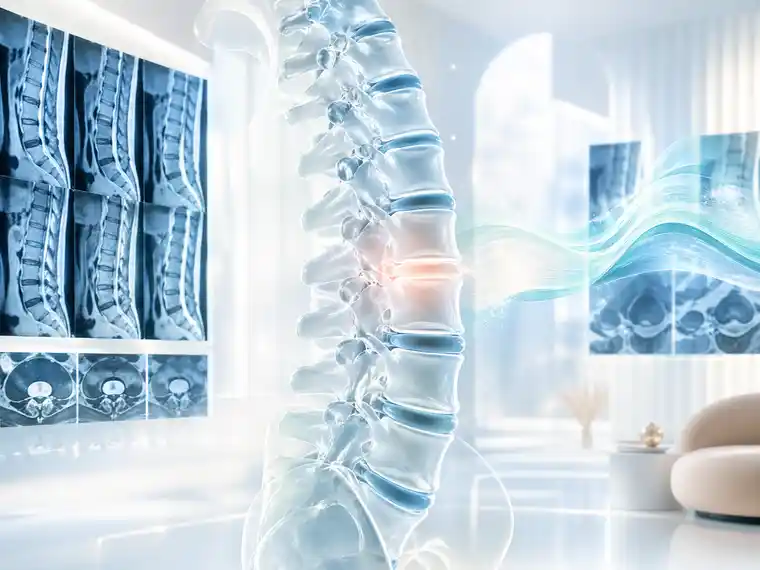 Lumbar disc disease leg pain sciatica MRI interpretation image