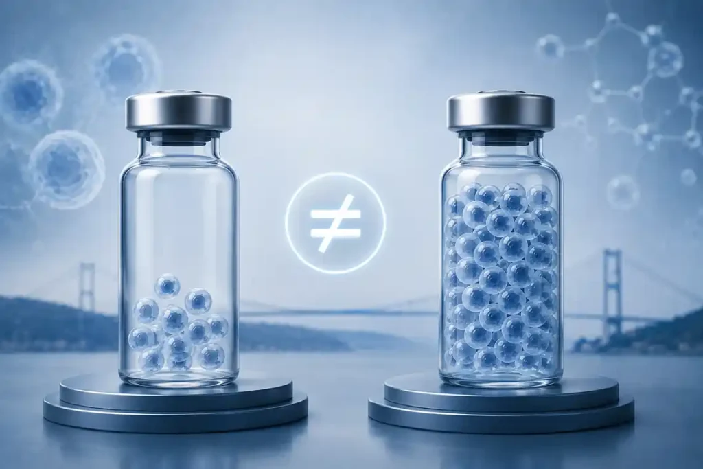 Stem cell therapy dose comparison showing why a higher cell count does not automatically mean a better treatment outcome